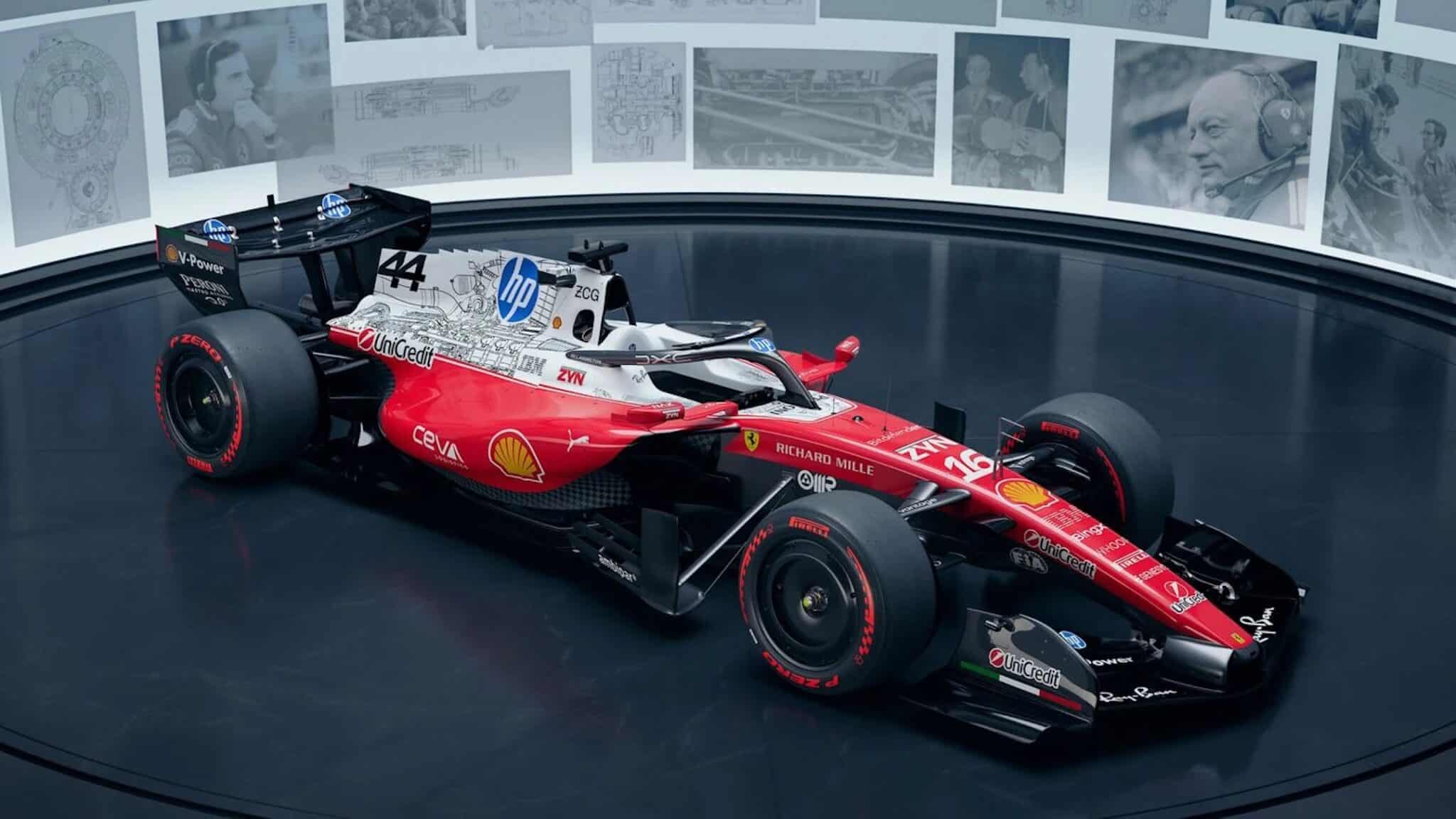 La Ferrari SF-26 con la livrea speciale per Austin (© Ferrari Media Centre)