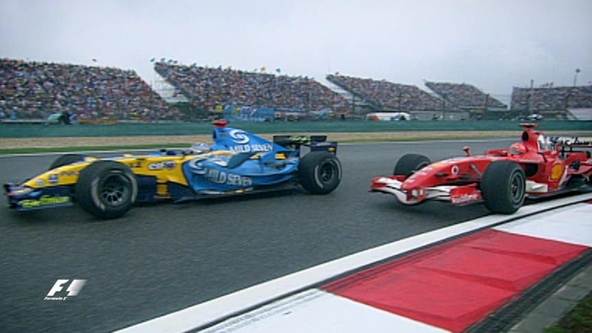 Michael Schumacher in lotta nel GP di Cina 2006