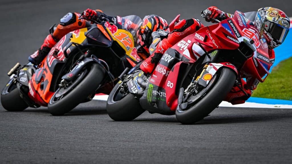 Marc Marquez e Maverick Vinales in pista per il GP del Giappone 2026 (© motogp.com)